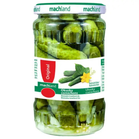 detail Machland Okurky Cornichons 3-6cm 330g / 180g (12)