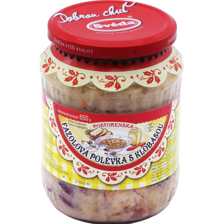 detail ŠVÉDA Fazolová polévka s klobásou 650g (6)