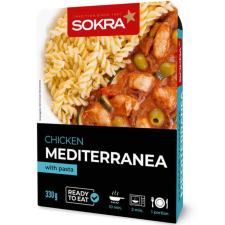 detail Sokra Kuřecí v omáčce Mediterranea s těstovinami 330g (8)