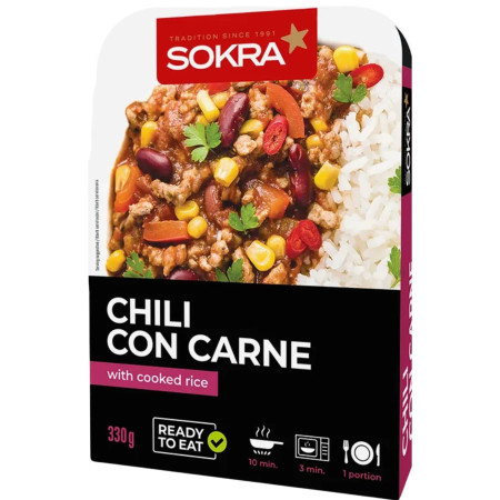 detail Sokra Chili con carne s vařenou rýži 330g (8)