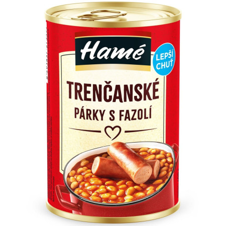 detail HAMÉ hotové jídlo 400g Trenčanský párek s fazolí (10)