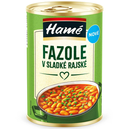detail HAMÉ hotové jídlo 400g Fazole v sladké rajské omáčce (10)