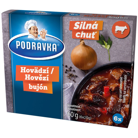 detail Podravka bujón kostky 60g Hovězí