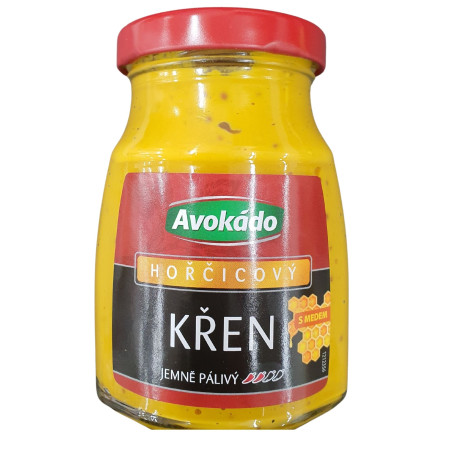detail AVOKADO křen Hořčicový s medem 175g