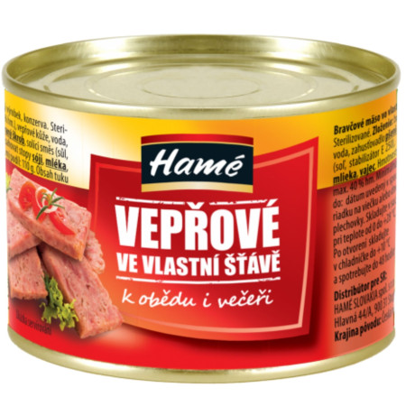 detail HAMÉ 150g Vepřové maso ve šťávě (10)