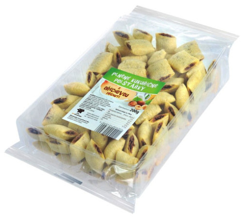 detail MrSweetso Plněné polštářky kukuřičné 200g oříšek (11)