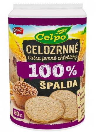 chi tiết Druid celozrnné chlebíčky 80g 100% Natural Špalda (24)