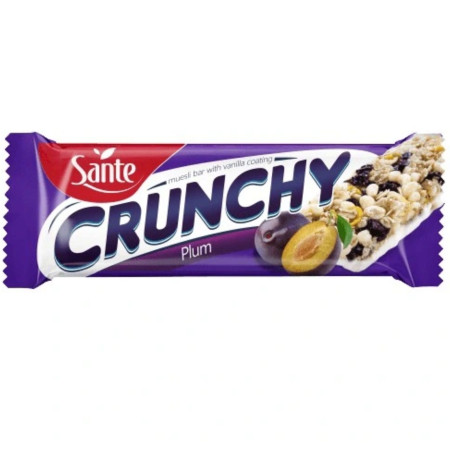 detail Sante Crunchy (musli) tyčinky 40g Švéstková s vanilkou v čokoládě (25)
