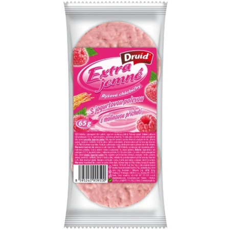 chi tiết Druid rýžové chlebíčky 65g s jogurtovou polevou s malinovou příchutí (20)