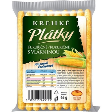 chi tiết Michelské Pekárny Křehké plátky 65g Kukuřičné s vlákninou (5)