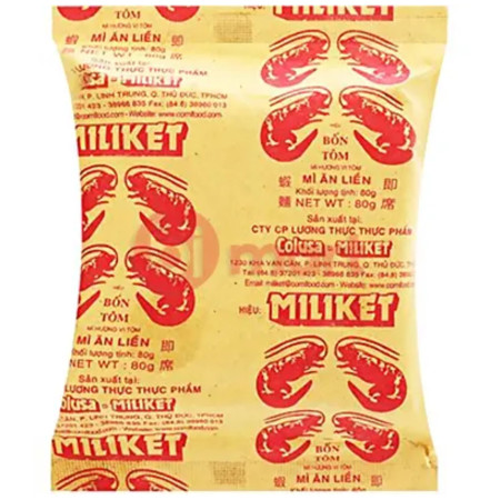 chi tiết Miliket instantní nudle 80g - krevetí (100)