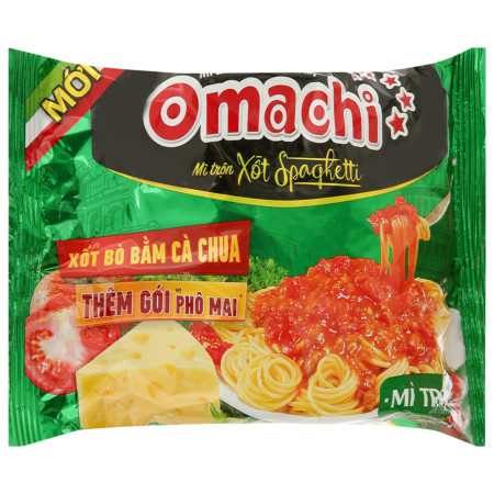 detail Omachi nudle 90g hovězí se sýrem a rajčatem (sot spaghety) mi tron (30)