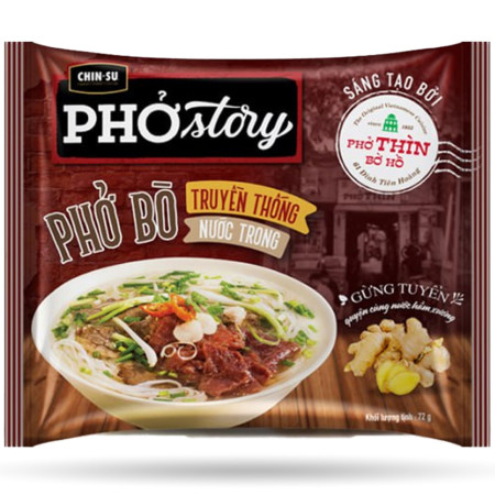 detail Pho Thin Chinsu (Pho bo truyen thong) 72g Inst. rýžové nudle s hovězí přích. (30