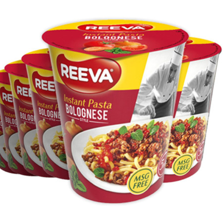 detail Reeva instantní těstoviny 70g v kelímku styl Bolognese (8)