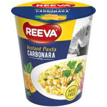 detail Reeva instantní těstoviny 70g v kelímku styl Carbonara (8)