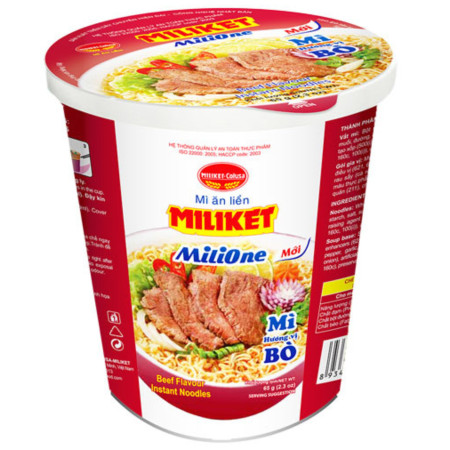 detail Miliket instantní nudle 60g/65g kelímek Mi Bo (hovězí) (24)