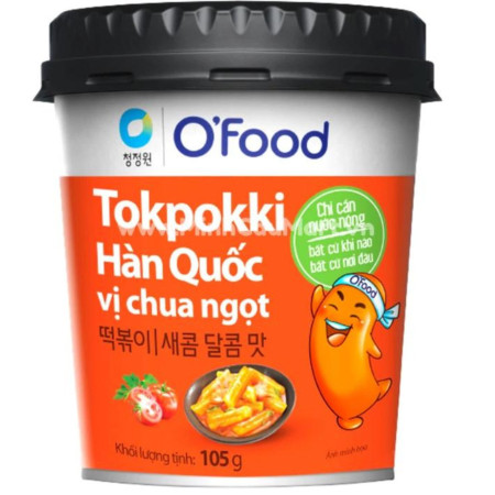 detail O´Food Tokpokki 105g miska se sladkou kyselou omáčkou (Vi chua ngot) (24)