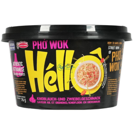 chi tiết Pho WOK HELLO instantní polévka v misce 76g česnek a cibule (12)