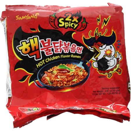 detail Samyang Buldak 2x Spicy Hot Chicken 140g bal/5ks (40)