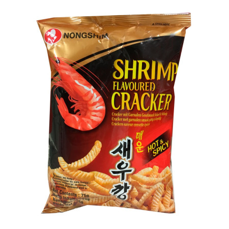 chi tiết Nongshim chipsy krevetové 75g Hot a Spicy (20)