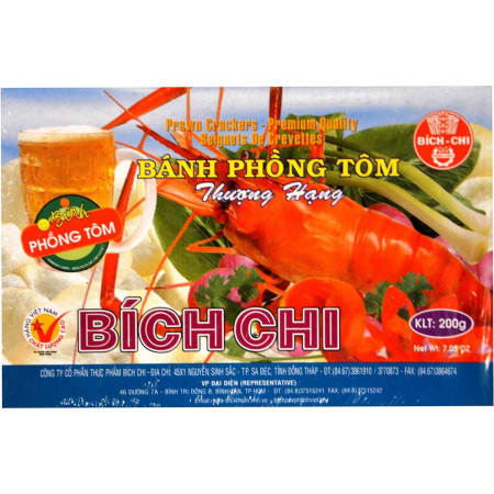 detail BICH CHI krevetové chipsy 200g (banh phong tom)