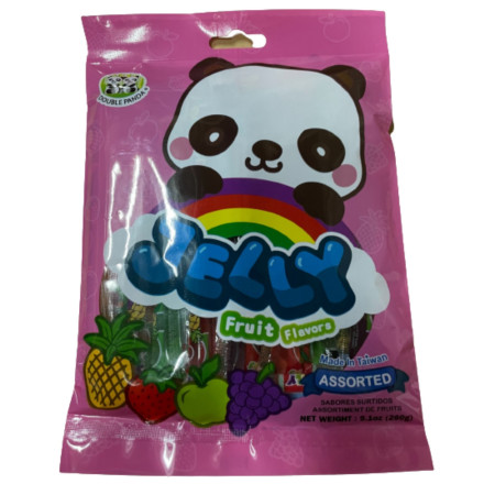 chi tiết DoublePanda Jelly straws 260g Assaorted Fruit pudding / želé (Thach Que) - růžov