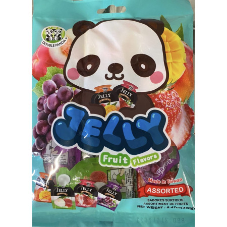 chi tiết DoublePanda Jelly pocket 240g Assaorted želé (Thach Que) - modrý