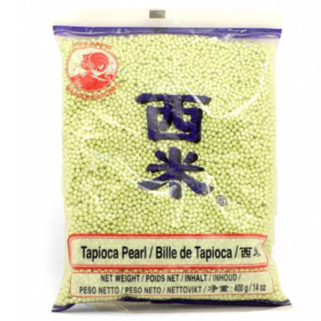 chi tiết Cock Brand tapiokové perly Pandanus malé 400g (tran chau la dua) (50/bal)