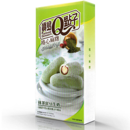 chi tiết Q Mochi koláčky 150g Green tea a red bean (matcha a červené fazole) (24)