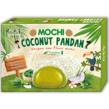 detail Bamboo House Mochi 180g Coconut Panda (krabice) - Pandan