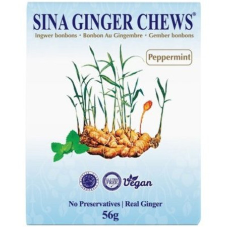 chi tiết Sina Ginger Zázvorový bonbón 56g krabice (keo gung) Peppermint trv. 4/9/25 (12)