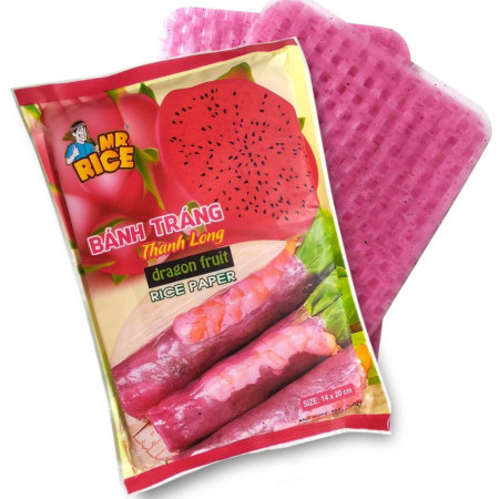 chi tiết Rýžový papír 200g 14x20cm Dragon fruit (Banh trang Thanh Long)