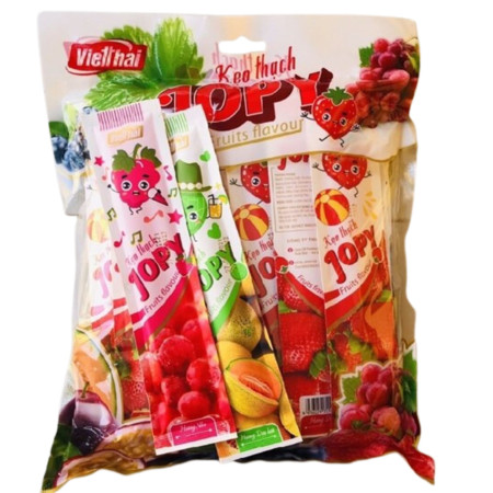 chi tiết Vietthai Jopy želé 770g Mix (Keo thach hoa qua ) 24ks