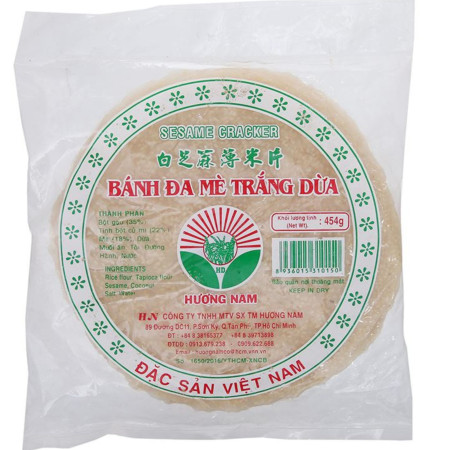 chi tiết Banh da me dua Gia Bao 454g - Sezamový a kokosový rýžový kracker (30)