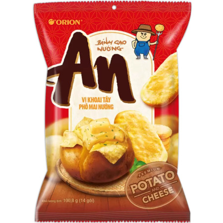 detail Banh gao nuong AN rýžový krekry 100,8g - Vi khoai tay pho mai (