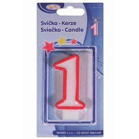 detail Wimex narozeninové svíčky číslo 1 (12)