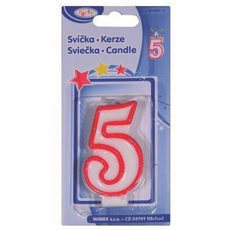 chi tiết Wimex narozeninové svíčky číslo 5 (12)