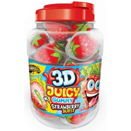detail JohnyBee 3D Juicy Gummy Strawberry želé 18g (60)