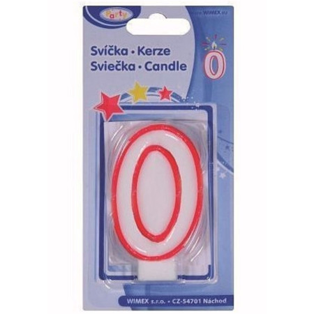 detail Wimex narozeninové svíčky číslo 0 (12)