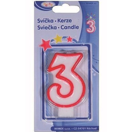 detail Wimex narozeninové svíčky číslo 3 (12)