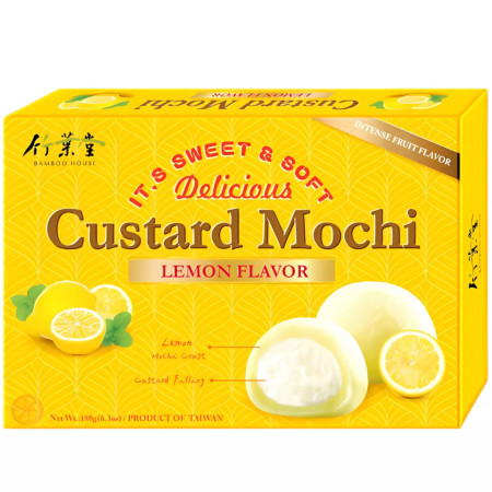 chi tiết Bamboo House Mochi 180g Custard Lemon (krabice)