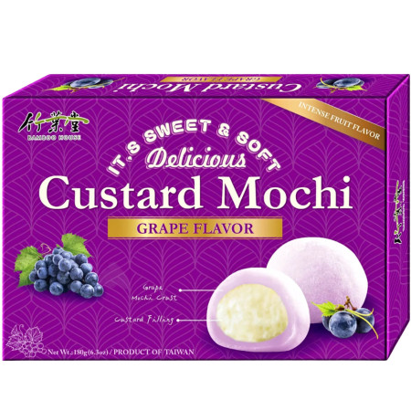 chi tiết Bamboo House Mochi 180g Custard Grape (krabice)