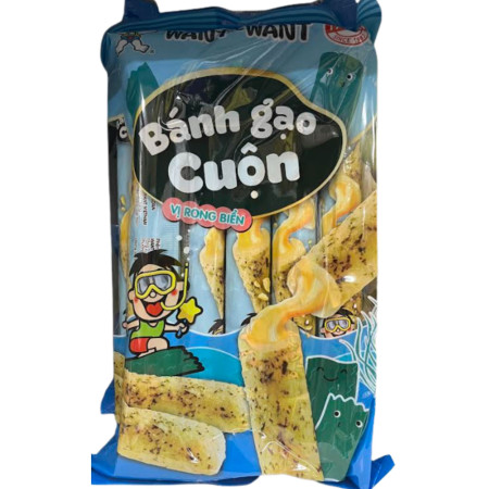 chi tiết Want Want krekry rýžové role 170g Mořská řasa (BANH GAO CUON Rong Bien) (20)