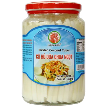 chi tiết Ngoc lien Nakládané jádro kokosové palmy (cu hu dua chua ngot) 800g (12)