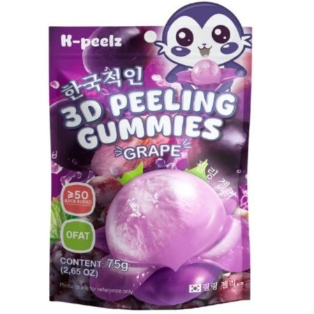 chi tiết K-Peelz 3D Peeling Gummies 75g želé Grape (50)
