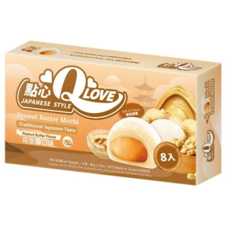 chi tiết QLove Mochi 80g koláčky Peanut Butter (24)