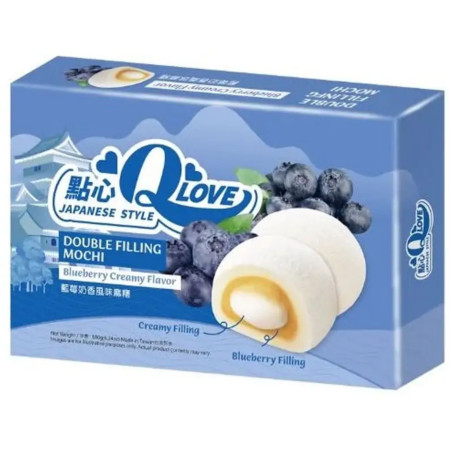 detail QLove Mochi Double Filling 180g koláčky Blueberry (24)