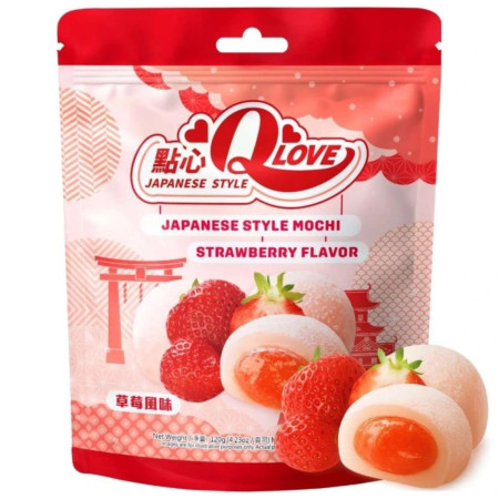 detail QLove Mochi 120g koláčky sáček Strawberry Flavor