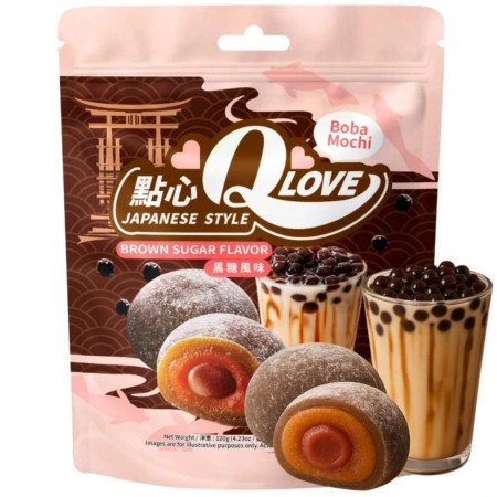 detail QLove Mochi 120g koláčky sáček Boba Brown Sugar Flavor