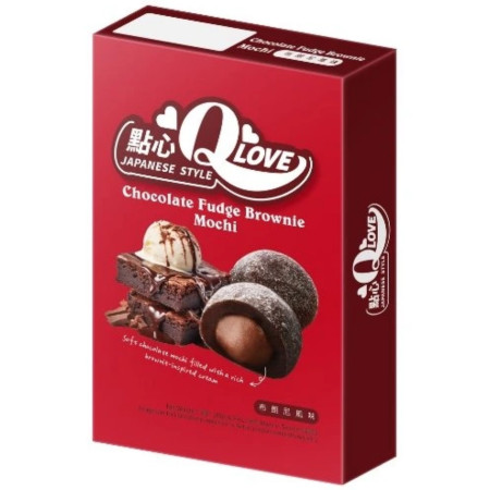 chi tiết QLove Mochi Deluxe 180g koláčky Chocolate Fudge Brownie (24)